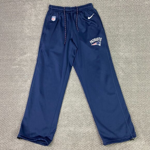 Nike On Field New England Patriots Pants Mens Medium Blue Sweat Track Gym Jogger - Picture 1 of 15